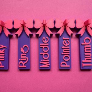 Press On Nail Holder Set | Finger Labeled Nail Stand Organizer