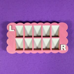 Bold Font Nail Organizer Gradient Pink/Orange/Blue