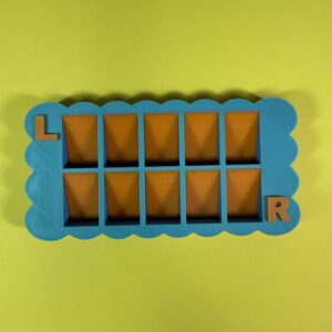 Bold Font Nail Organizer Gradient Orange/Teal
