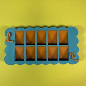 Cursive Nail Organizer Gradient Orange/Teal