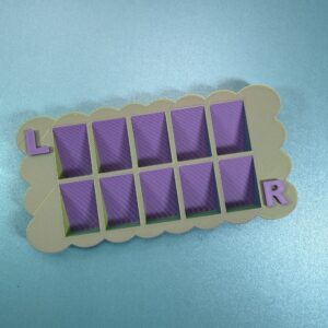 Bold Font Nail Organizer Color Changing Purple