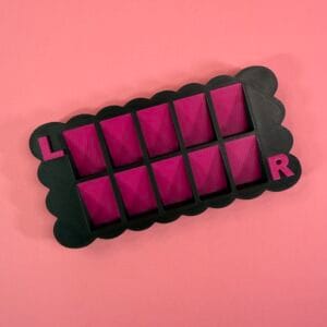 Bold Font Nail Organizer Black and Pink