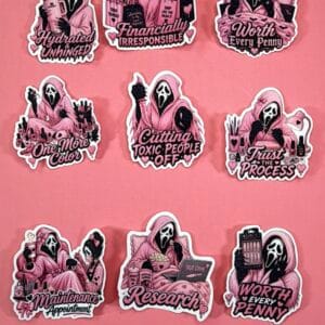 Glitter Horror Inspired Stickers set 1